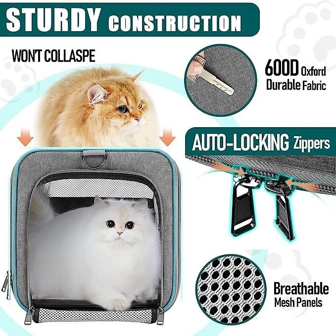 New Transport Carrier Long Trips Soft Sided Small Dog Travel Carrier Top Load Carrier Bag for Big Cat