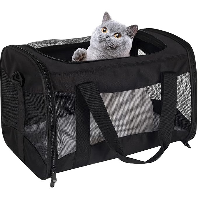 Hot Portable and Breathable Pet Travel Collapsible Cat Carrier Dog Carrier for Medium Cats Small Cats Dogs