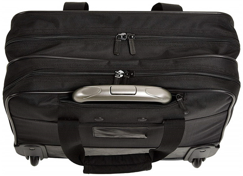 2023 Hot Selling Custom Classic Rolling Adjustable Trolley Wheels Pilot Travel Flight Bag Black