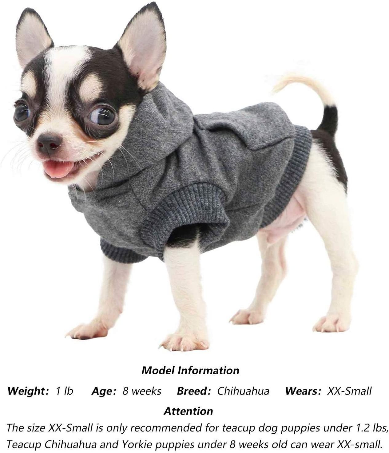 China manufacturer Teacup dog Cotton Hoodies Sweatshirts for Puppy Small Dogs