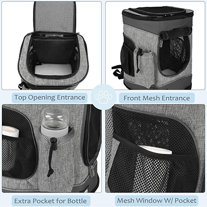 Hot Sale Large Capacity Outdoor Pet Walking Backpack Pet Carrier Shoulder Bag Cat Carrying Backpack