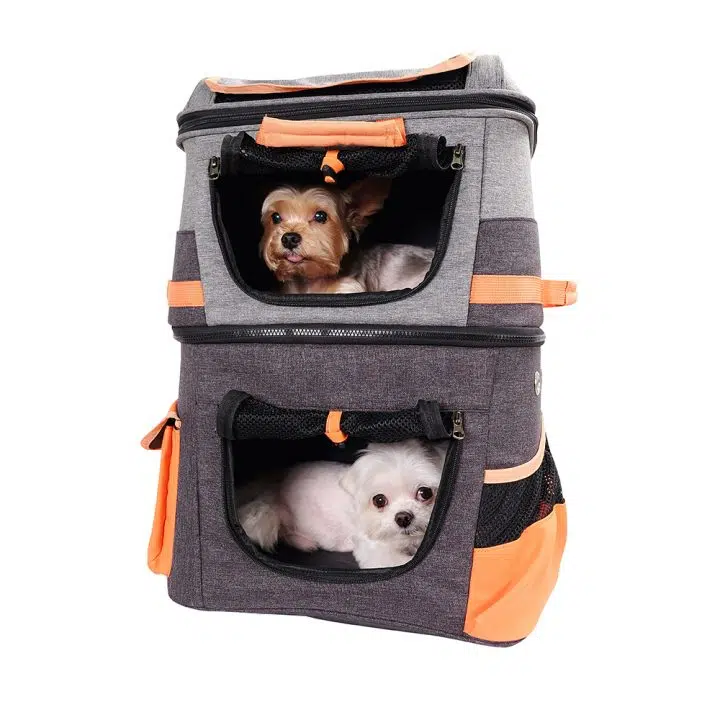 Wholesale Double Pet Carrier Folding Portable Soft Pet Dog Crate Cat Carrier for Small Medium Cat Dog