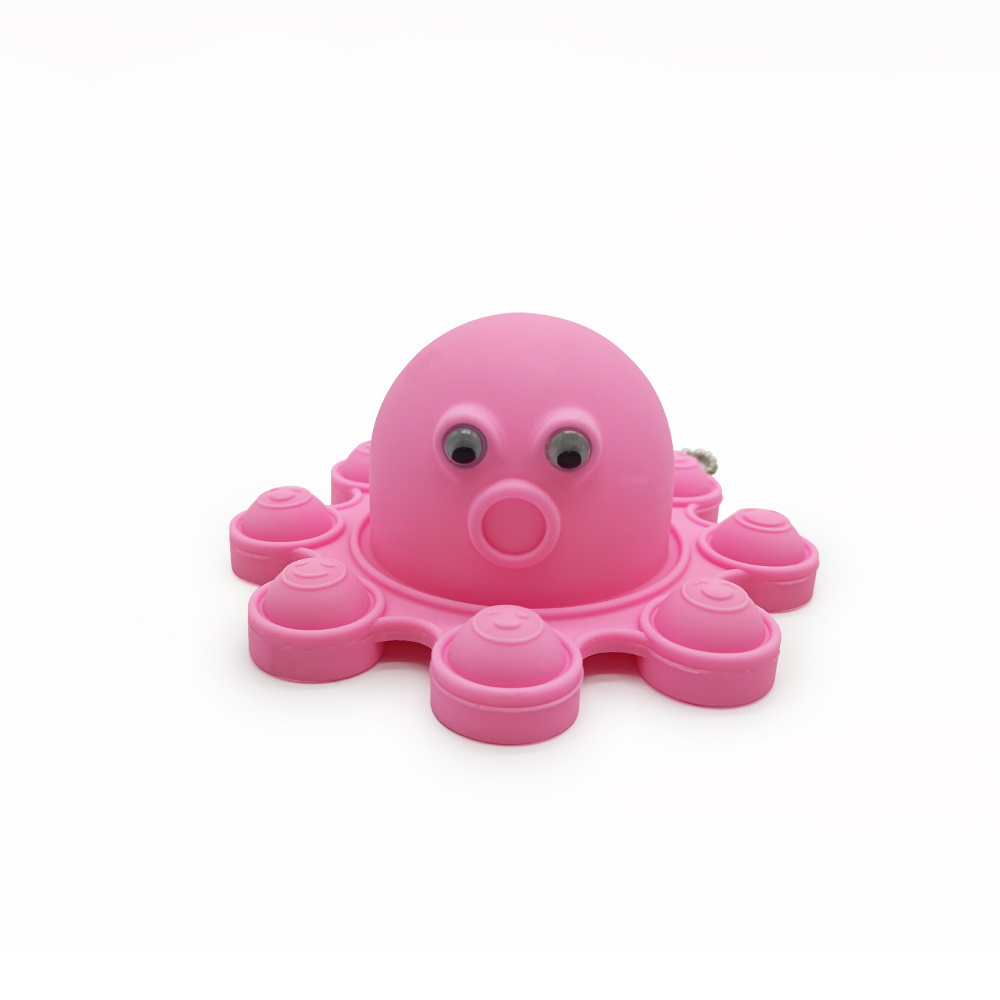 Eco Friendly Silicone Octopus Soft Bubble Relieve Stress Toy Waterproof Bath Toys For Baby Toddler