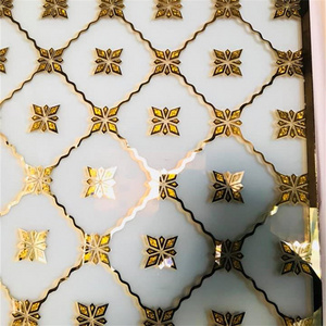 Ice Flower Glass Acid Etched Patterned Glass Panel Big Glass Sheets for Bathroom Shower Door