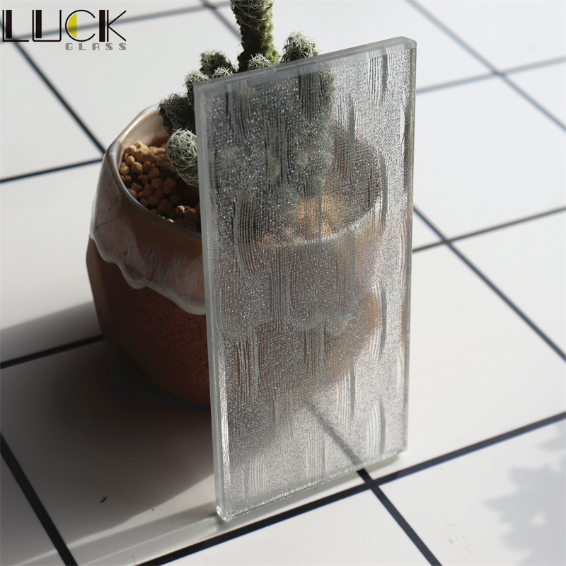 High Quality 6.38mm Fabric/Etched Laminated Tempered Art Glass Customized 1-19mm Decorative Wire Glass  for Decoration