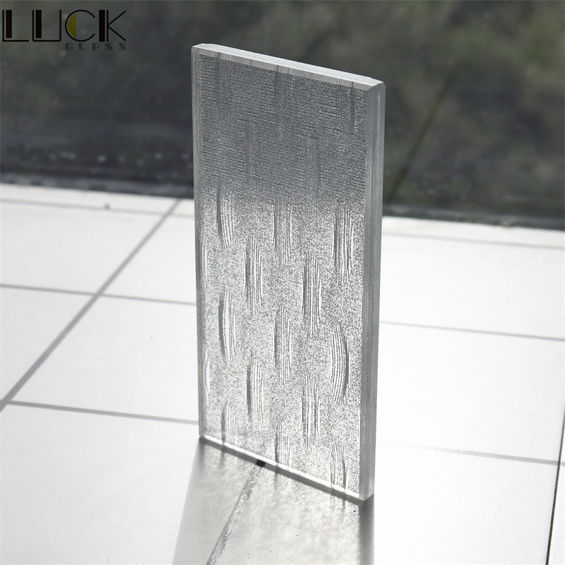 High Quality 6.38mm Fabric/Etched Laminated Tempered Art Glass Customized 1-19mm Decorative Wire Glass  for Decoration