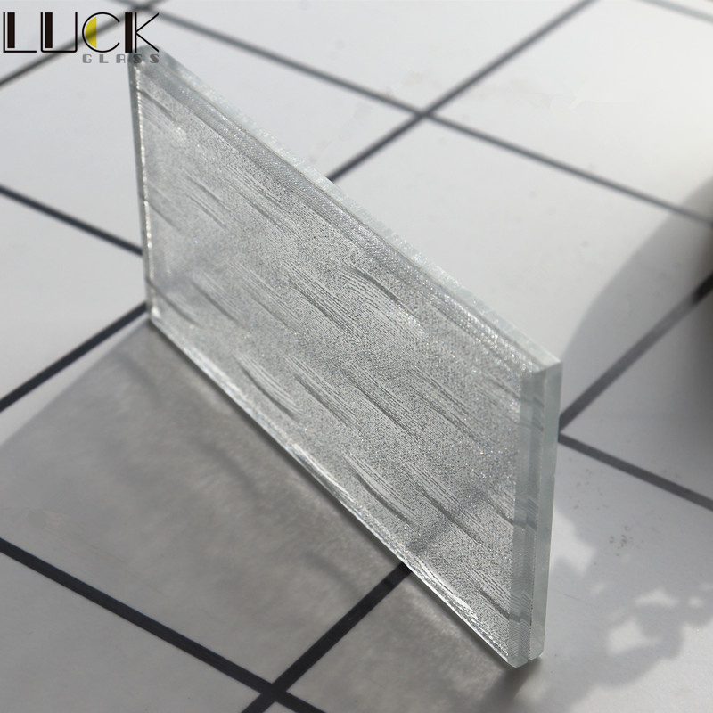 High Quality 6.38mm Fabric/Etched Laminated Tempered Art Glass Customized 1-19mm Decorative Wire Glass  for Decoration