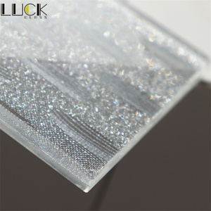 High Quality 6.38mm Fabric/Etched Laminated Tempered Art Glass Customized 1-19mm Decorative Wire Glass  for Decoration