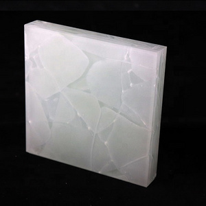 Modern Design Special Artificial Stones Slabs Decorative Glass Sheets Microcrystalline Tinted Jade Glass For Wall Panels