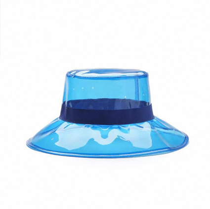 Solid Transparent Women's Buckets Hats Caps Girls Gorras Ladies Pvc Beach Sun Visor Waterproof Rain Hat Plastic Wide Brim Cap