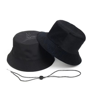 Custom Logo Polyester Printed Plain Men Waterproof Chin Strap Fisherman Bucket Hat