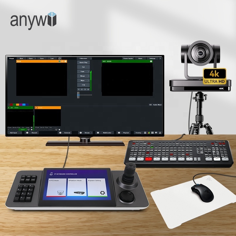 Anywii Live Streaming Broadcast UHD 4K ptz System 18xx Video Conference Camera Suppliers Remote Audio Tracking Conference Camera