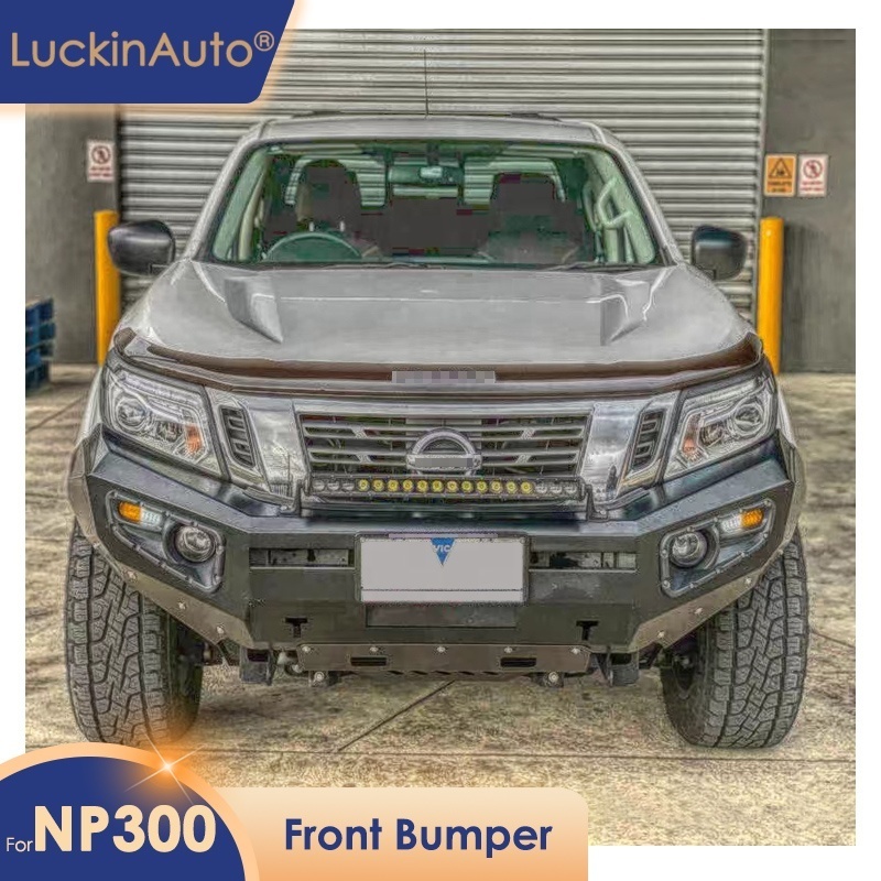 LuckinAuto Front Bumper For NISSAN NP300 front bumper For Nissan Navara NP300 steel front bumper Upgrade part