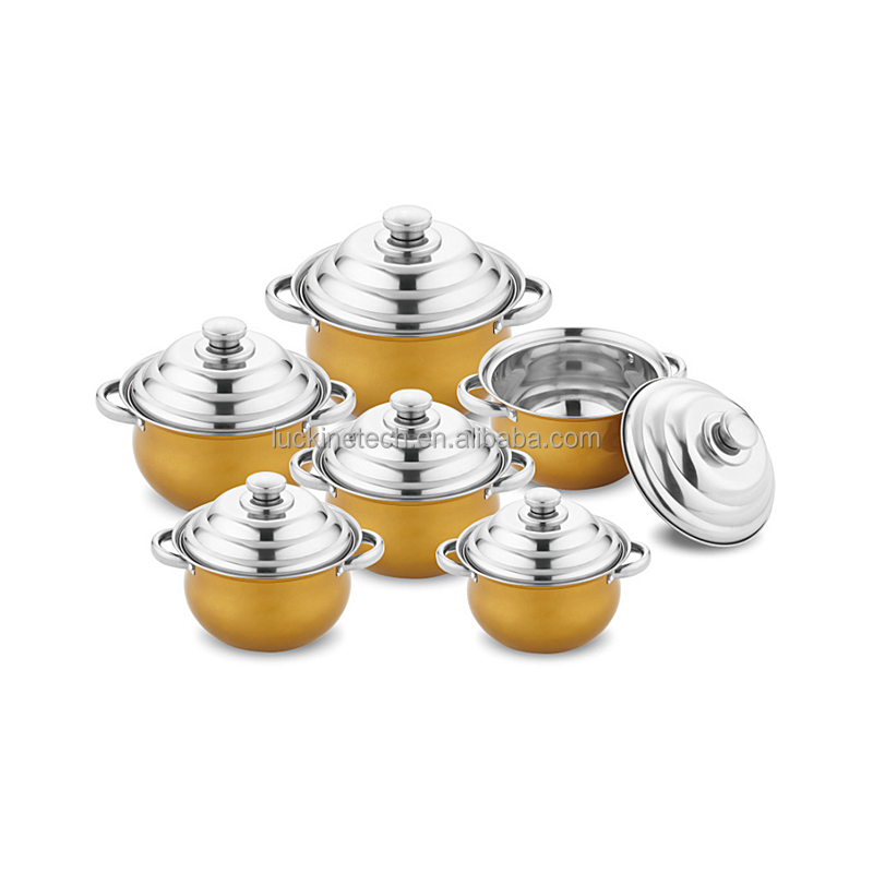 Wholesale Manufacturer OEM stainless steel kitchen induction cooking tool sets cookware African soup pots cookware sets