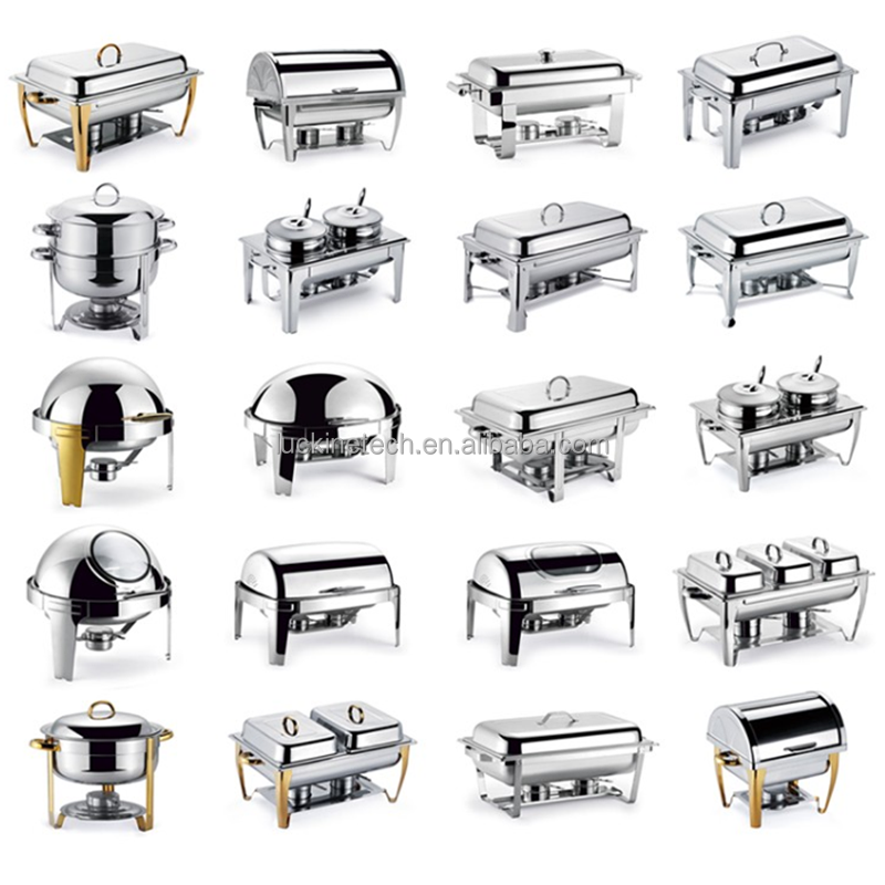 Soup Dishes Catering Roll Top Cover Fuel Holder Lid Silver And Gold Round Luxury In Dubai Chafing Dish