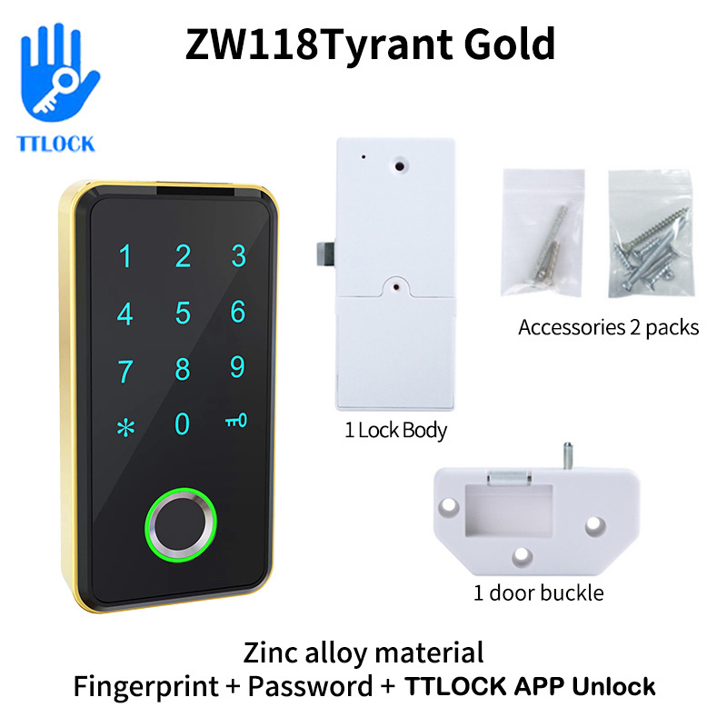 TTLOCK 13.56Mhz RFID Digital Drawer Lock For Spa Swimming Pool Gym Electronic Cabinet Lock Biometric Fingerprint Electronic Lock