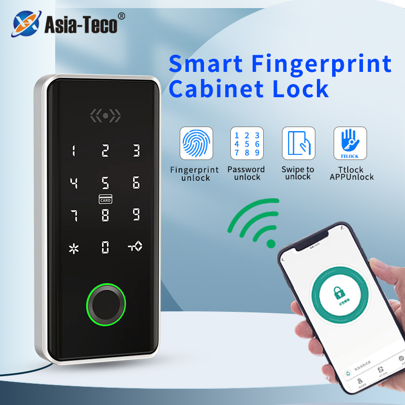 TTLOCK 13.56Mhz RFID Digital Drawer Lock For Spa Swimming Pool Gym Electronic Cabinet Lock Biometric Fingerprint Electronic Lock