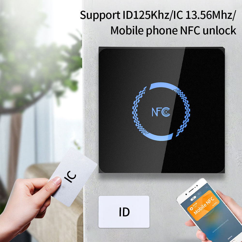 CC8611R Ultra Thin125Khz+13.56Mhz Rfid ID IC Waterproof Dual Band Wiegand 26 34 Slave Reader Nfc access control rfid card reader