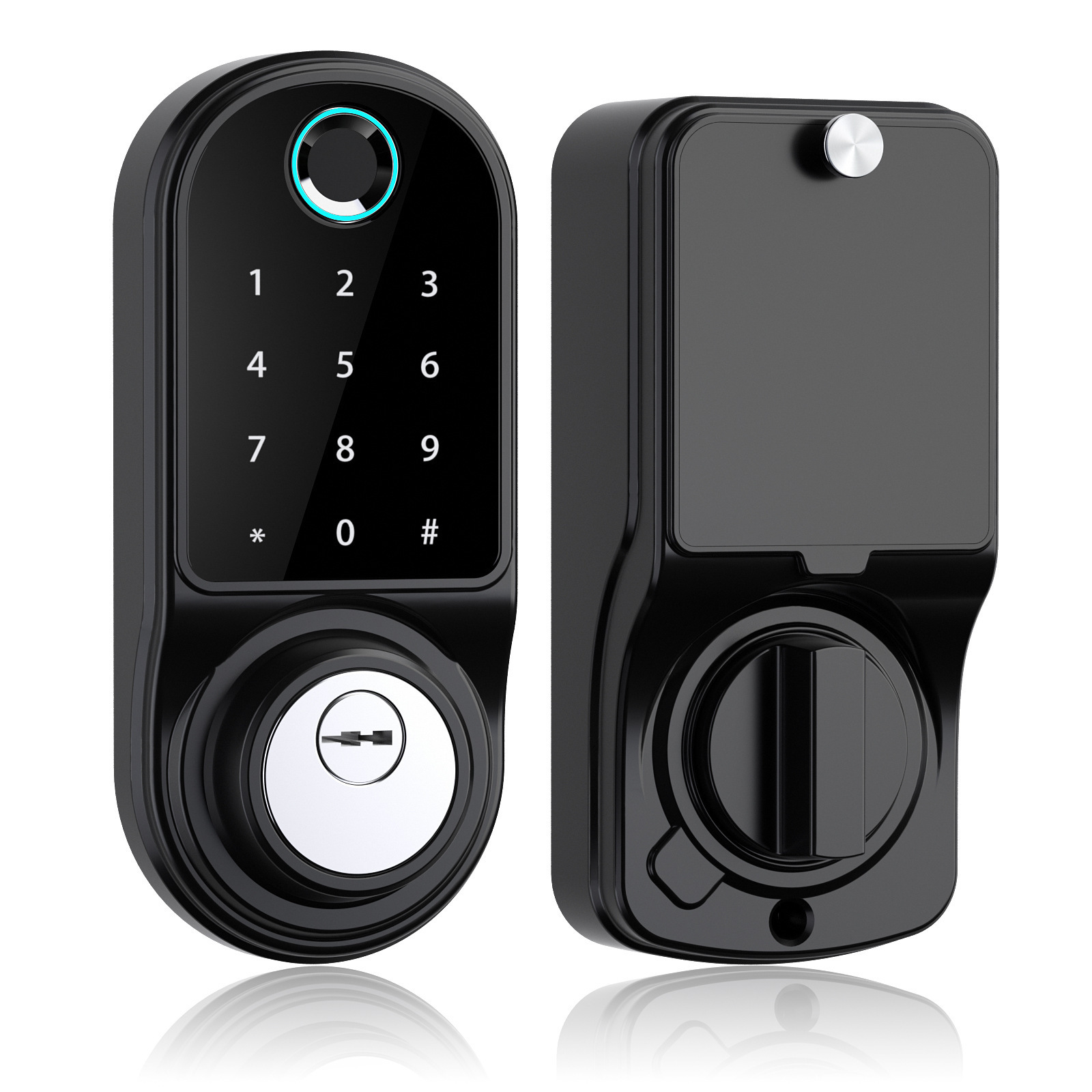 Tuya APP Remote Control Smart US Deadbolt Lock Fingerprint Fechadura Digital Password Indoor House Electronic Lock With Key