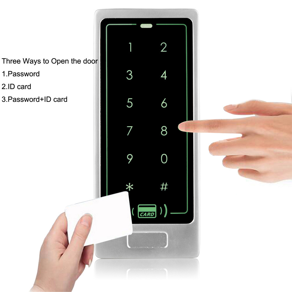 Waterproof Touch Metal 125khz RFID Access Control Machine Electronic Door Lock Electric Gate Opener Smart Keypad