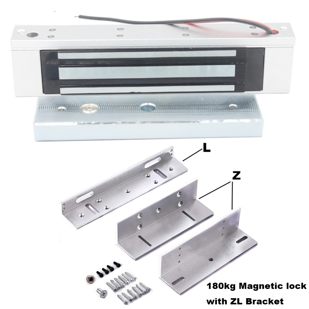 180kg 350lbs electromagnetic lock DC 12V access magnetic lock door with 180zl bracket