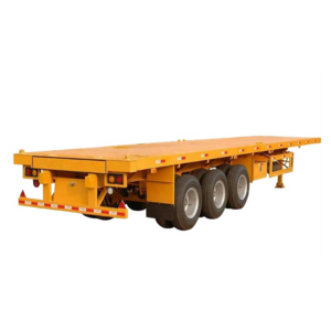 3 Tri Axle 20ft 40 ft Shipping Container Flat Bed Flatbed Semi Truck Trailers For Sale