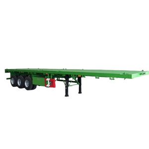 China Factory sale 40 ft 40 feet Flatbed Container Carrier Semi truck Trailer