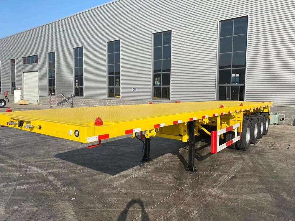 40 Feet Container Transport Flat Bed Truck Semi Trailer 3 axle Flatbed Container Trailer