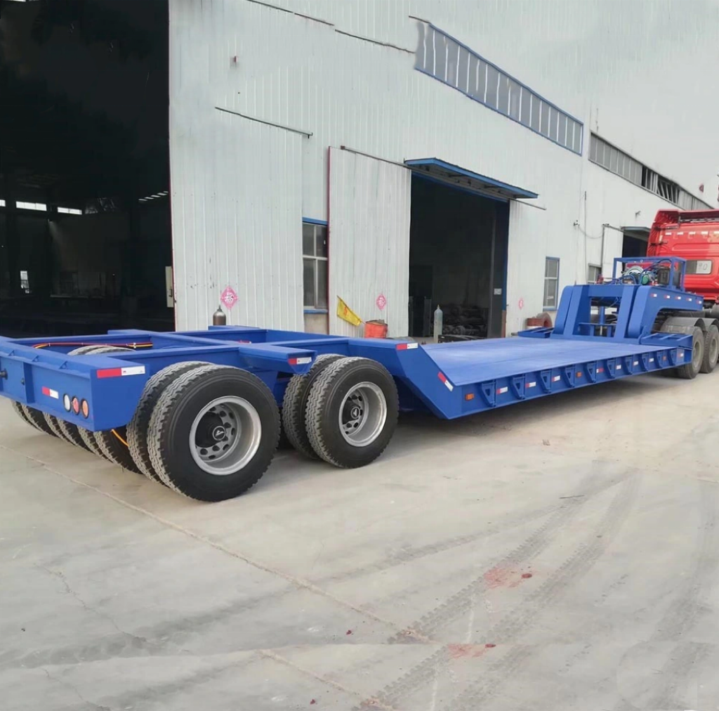 China Factory 6 Axles 150Tons Detachable Gooseneck  For Excavator Front Loading  Low Bed Trailer Hydraulic Gooseneck Trailer