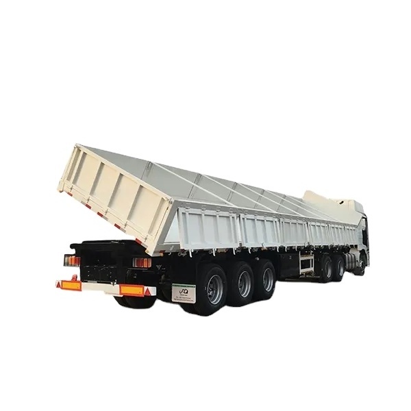 3 axle 100ton Side Dump Trailers 3 Axles Side Dump Tipper Trailers Tipper Gooseneck Grain Dumping Semi Trailers For Sale