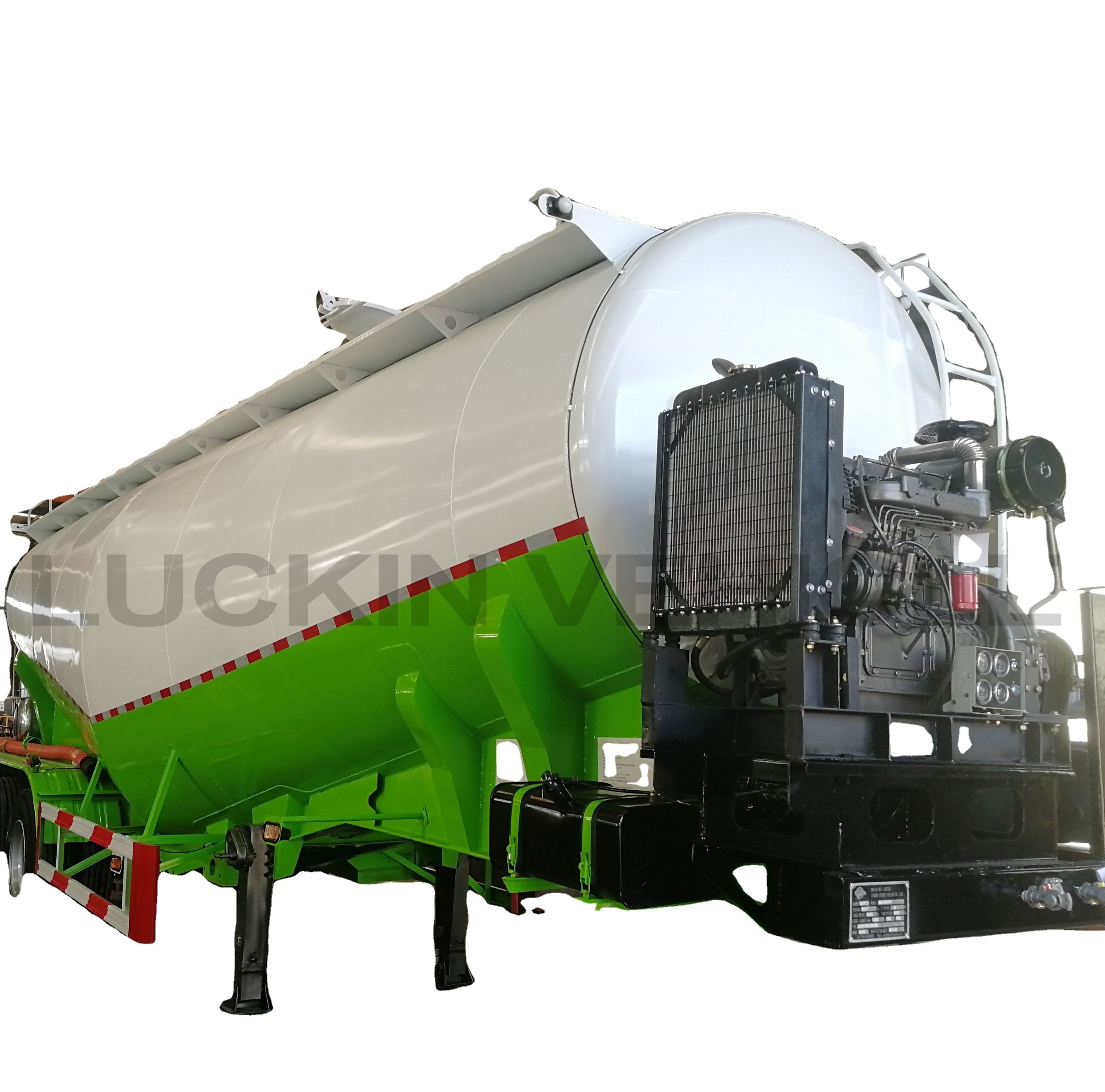 Factory Price 3 Axles 50 Ton Bulk Cement Tanker Trailer Silo Truck Trailer Large Drum Tank Bulk Tanker Semi Trailer