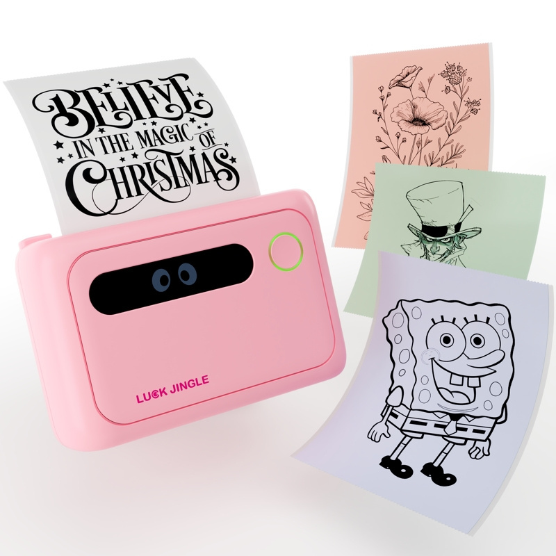 LUCK JINGLE 3 Inch high recognition scanning note memo picture inkless sticker printer for student study