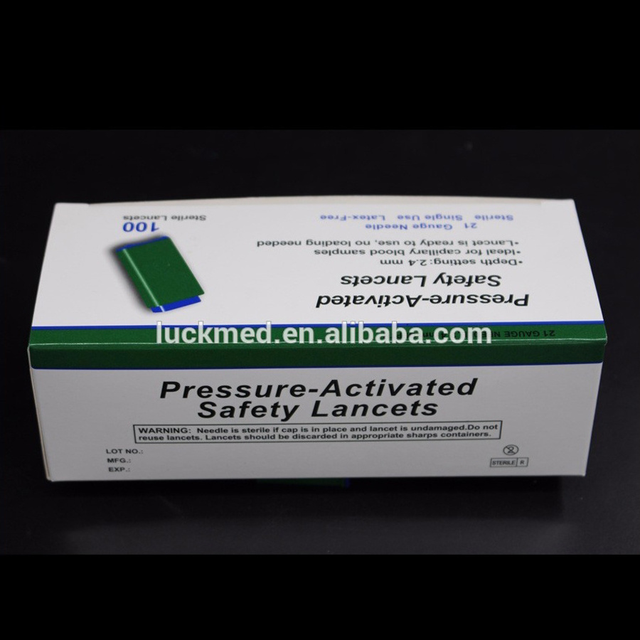 Disposable Medical Blood Lancet Pressure-Activated Safety Blood Lancet