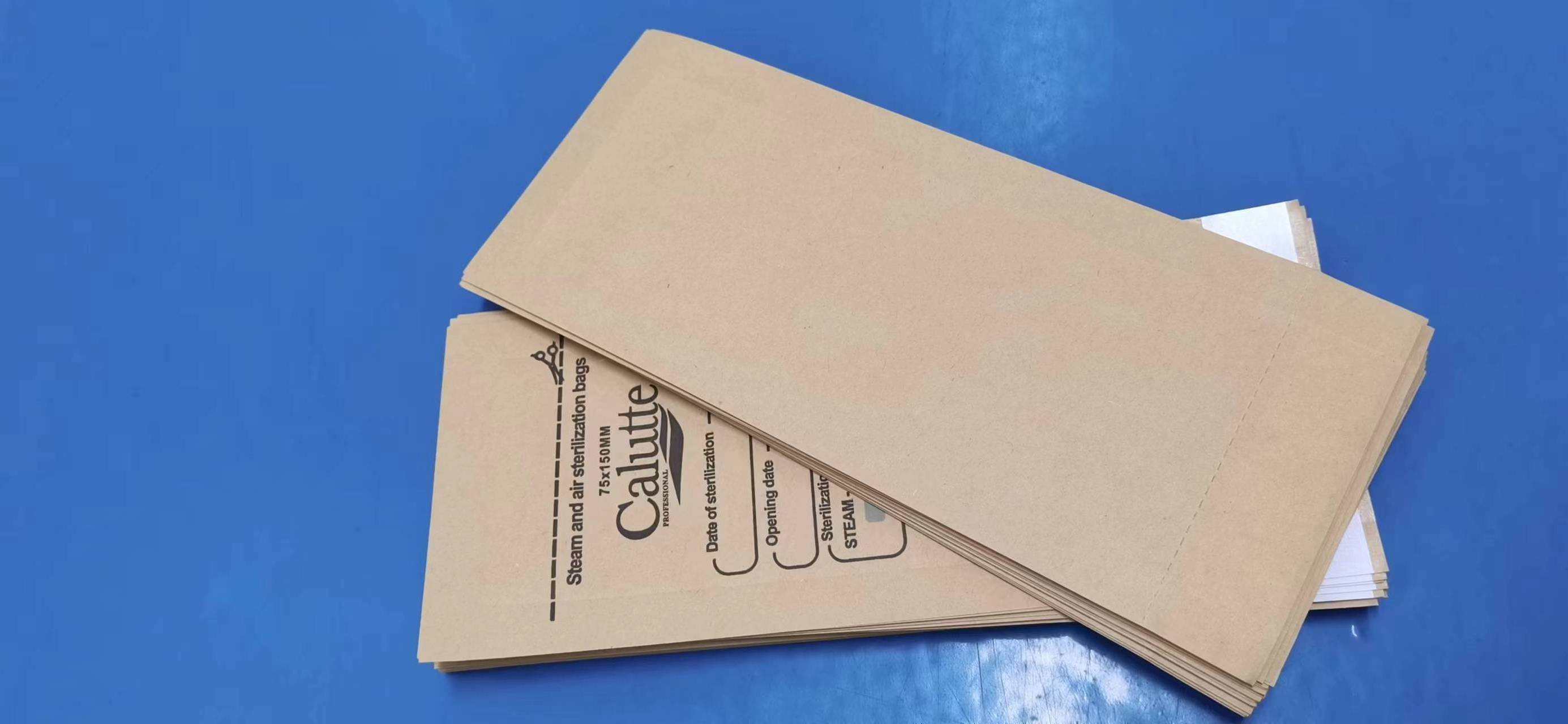 Flat Kraft Paper Pouches Dry Heat Sterilization Pouches for Dental Beauty Nail Tools