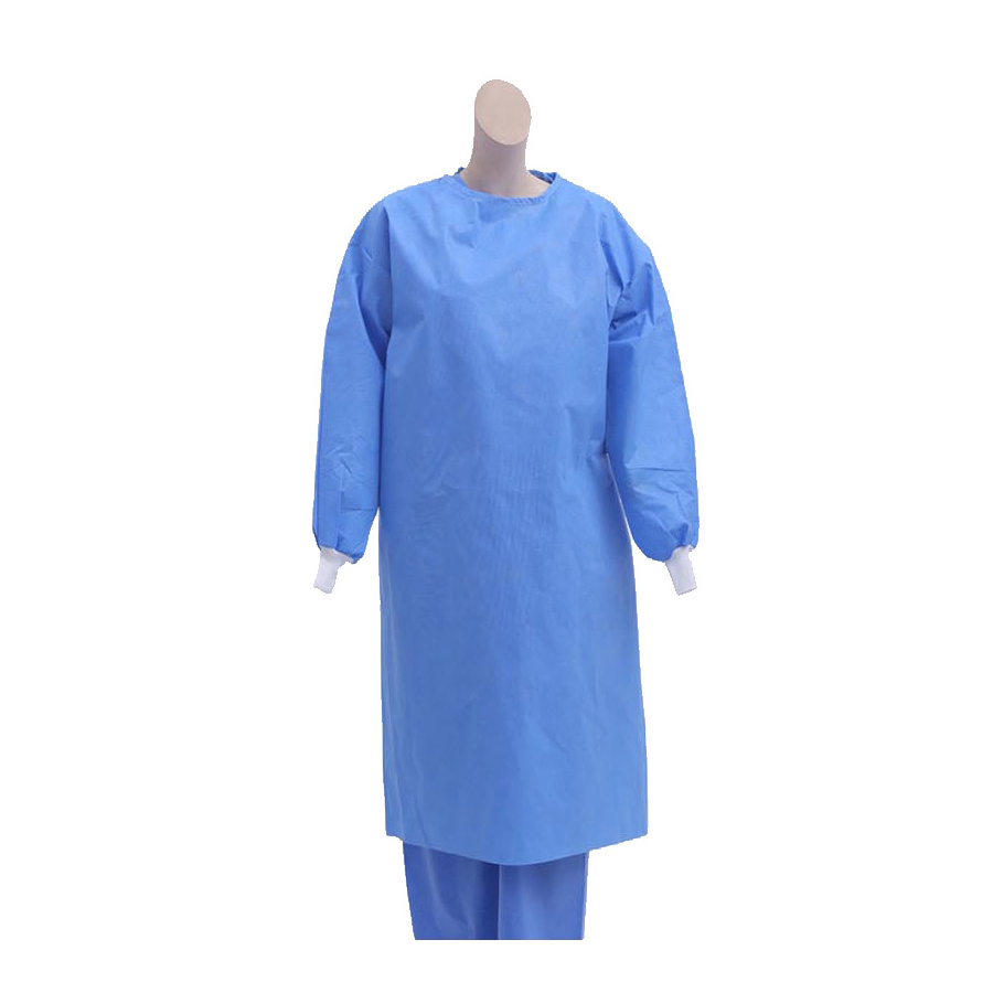 Medical Non Woven Isolation Gowns Disposable Reinforced Surgical Gown SMS 30 40 45gsm