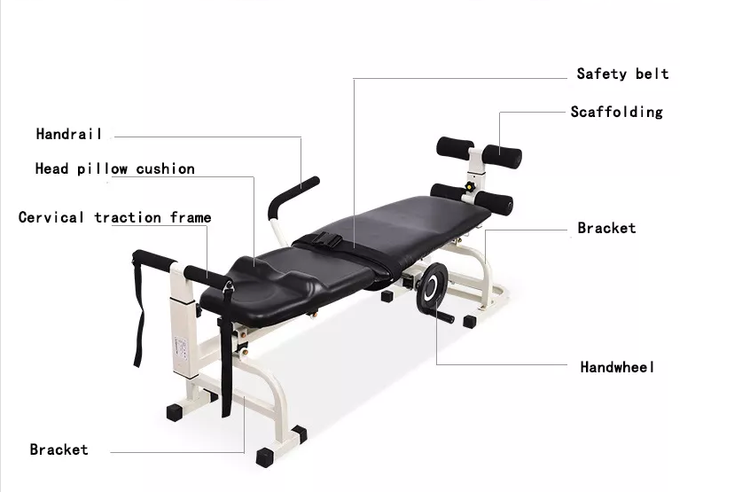 Multifunctional Traction Bed  Cervical Lumbar Traction Work Multifunction Traction Bed with Self adhesive retractor