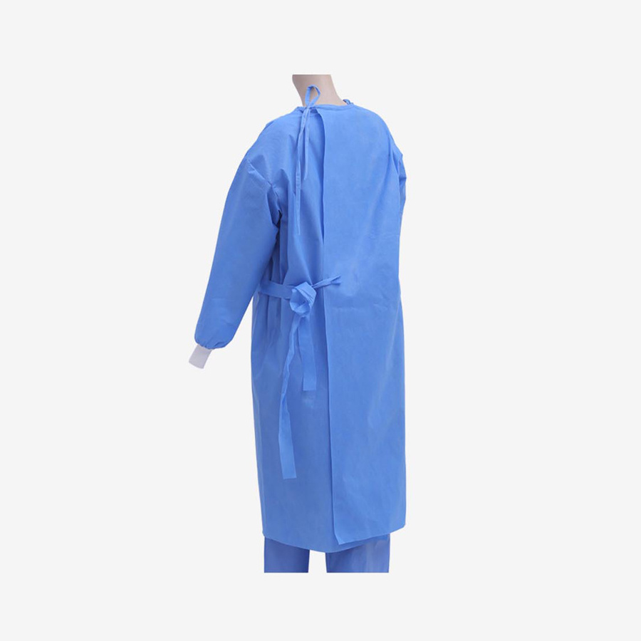 Medical Non Woven Isolation Gowns Disposable Reinforced Surgical Gown SMS 30 40 45gsm