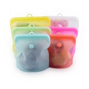 Wholesale Food Grade Fruit Breast Leak Proof Sealing Milk Reusable Zip-Lock Vacuum Silicone Food Storage Bag