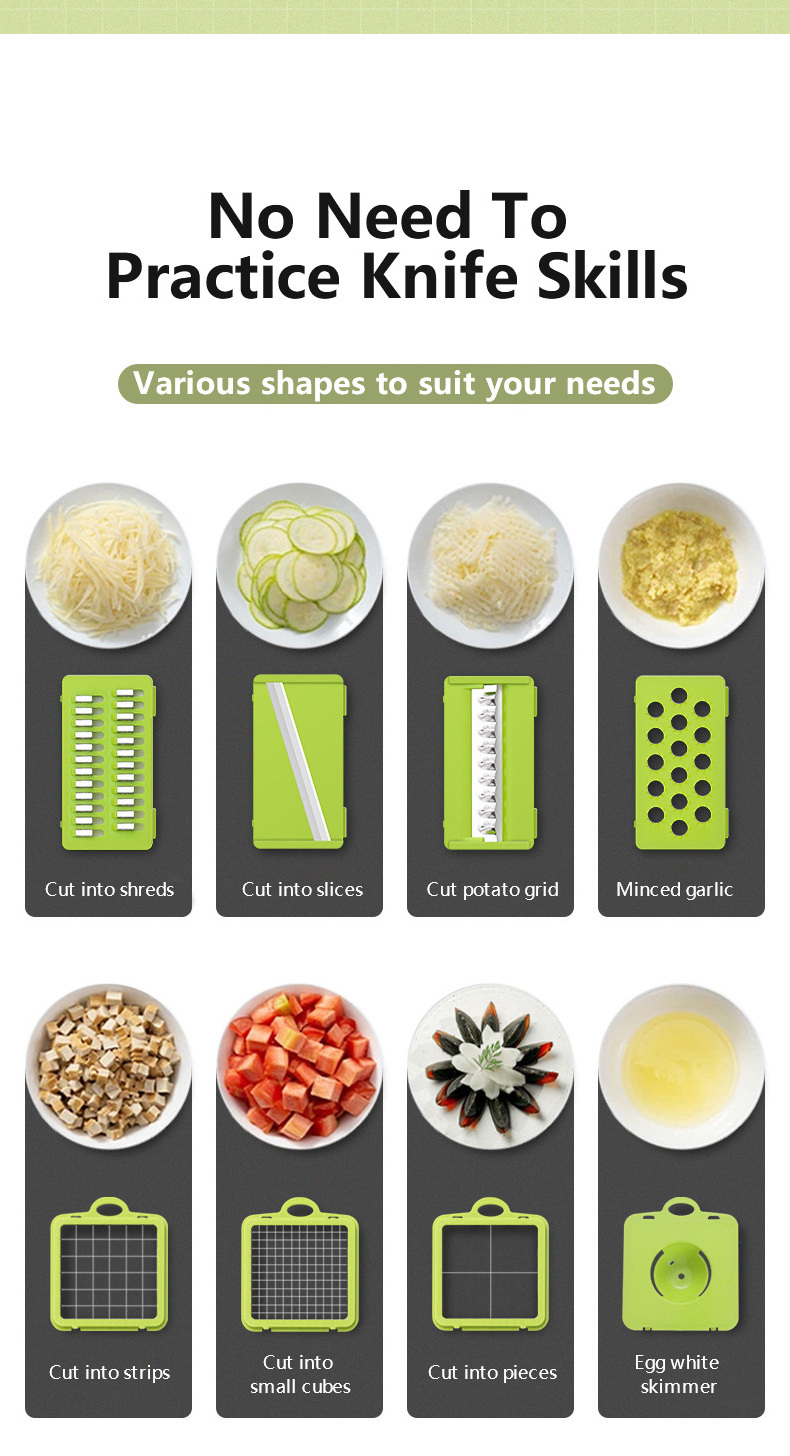 Kitchen Help Manual Vegetable Chopper Vegetable Slicer And Vegetable Fruit Cutter Shredder