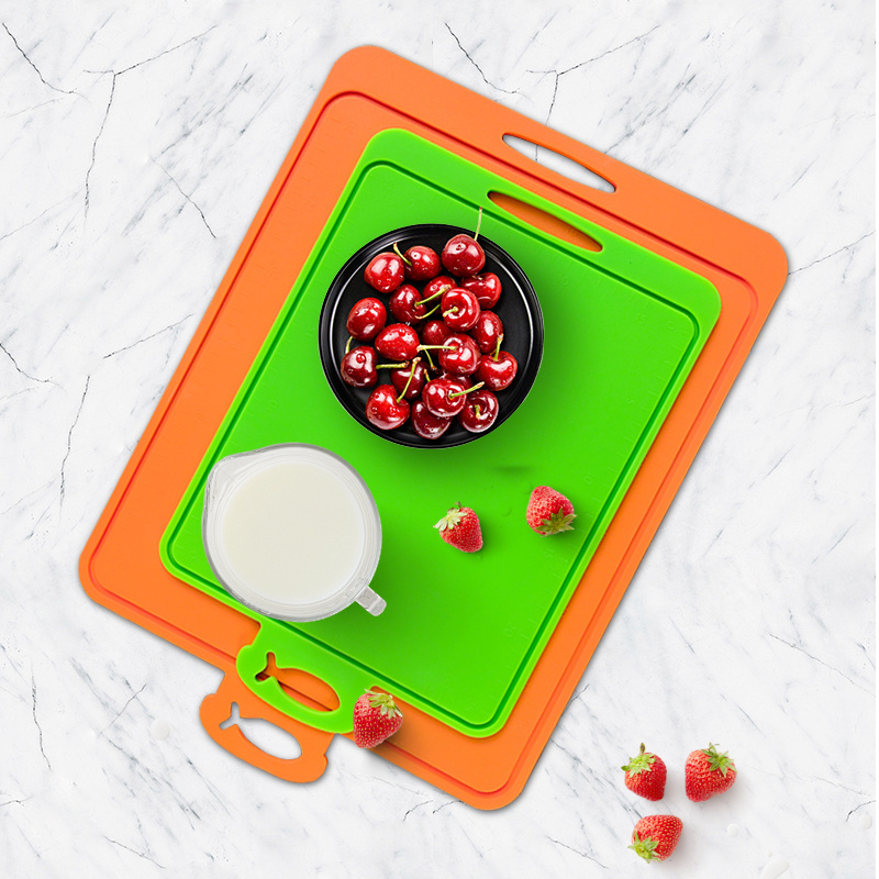 Multifunctional Collapsible Silicone Cutting Board Heat Resistant Chopping Blocks Silicone Vegetables Meat Board