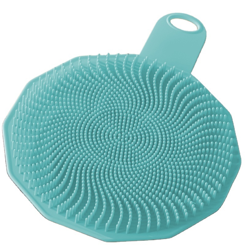 Hot Sale Kitchen Cleaning Brush Silicone Dishwashing Circular Dish Washing Brush Fruit Vegetable Cleaning Brush