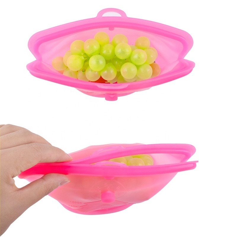 Wholesale Food Grade Fruit Breast Leak Proof Sealing Milk Reusable Zip-Lock Vacuum Silicone Food Storage Bag