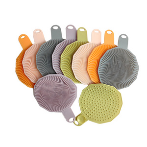 Hot Sale Kitchen Cleaning Brush Silicone Dishwashing Circular Dish Washing Brush Fruit Vegetable Cleaning Brush