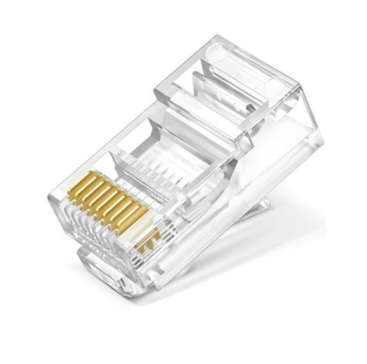 Cat5 Connectors RJ45 Crimp Modular Plugs Ethernet Cable End Plug LAN Netowork Connector 8P8C STP Gold Plated