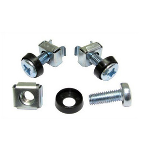 M6 Rack Mount Cage Nuts, Bolts w/ Nylon Washers(Square Clips Server)