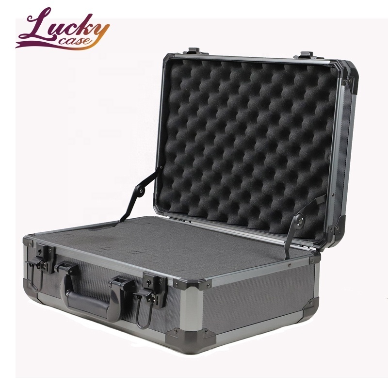 High Quality Aluminum Case with DIY Foam Safety Hinges Design Tool Hard Case Portable Case Tool Box