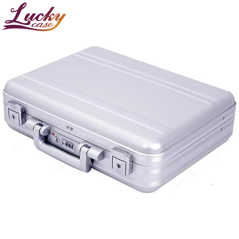 Cheap Aluminum Briefcase  Hard Case Aluminum Briefcase with Foam Durable Aluminum Laptop Briefcase