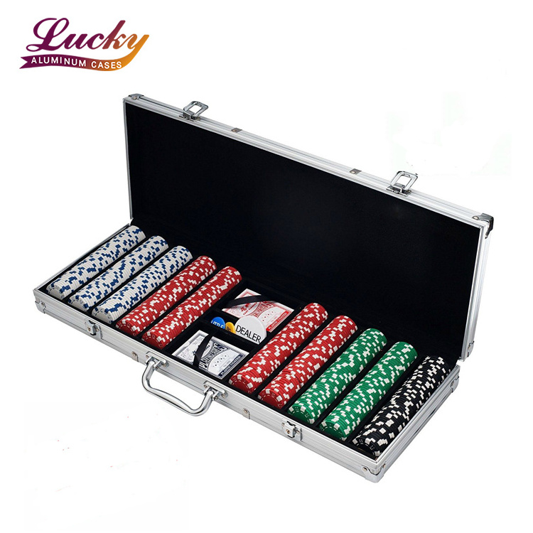 aluminum business suitcase poker chips empty