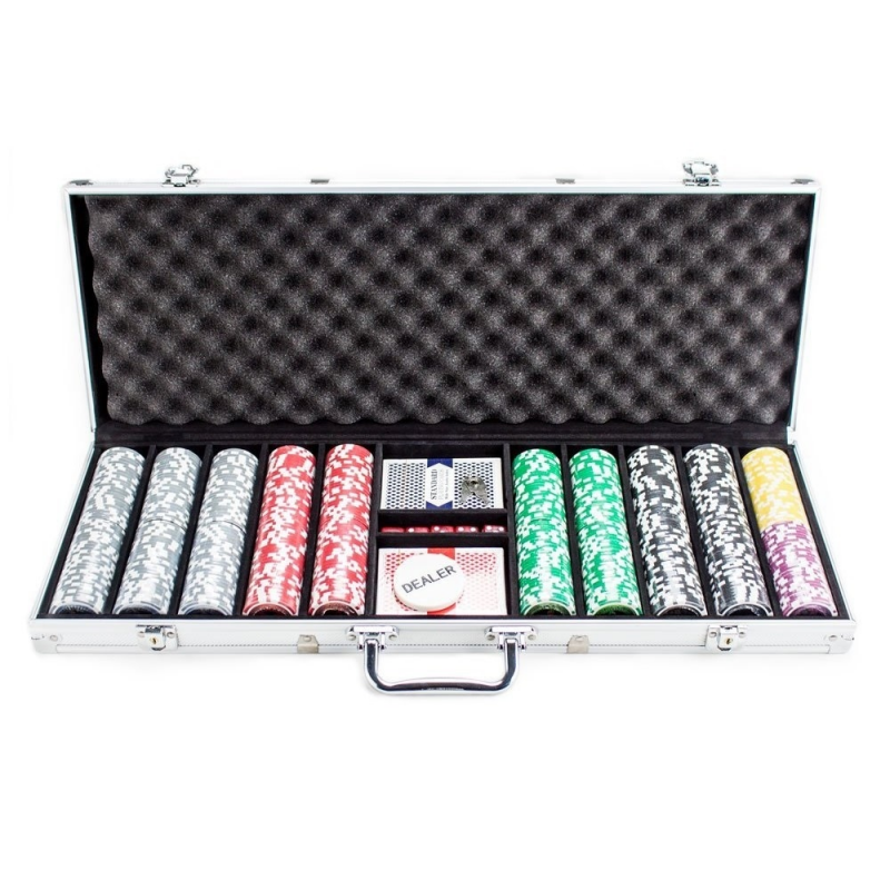 aluminum business suitcase poker chips empty