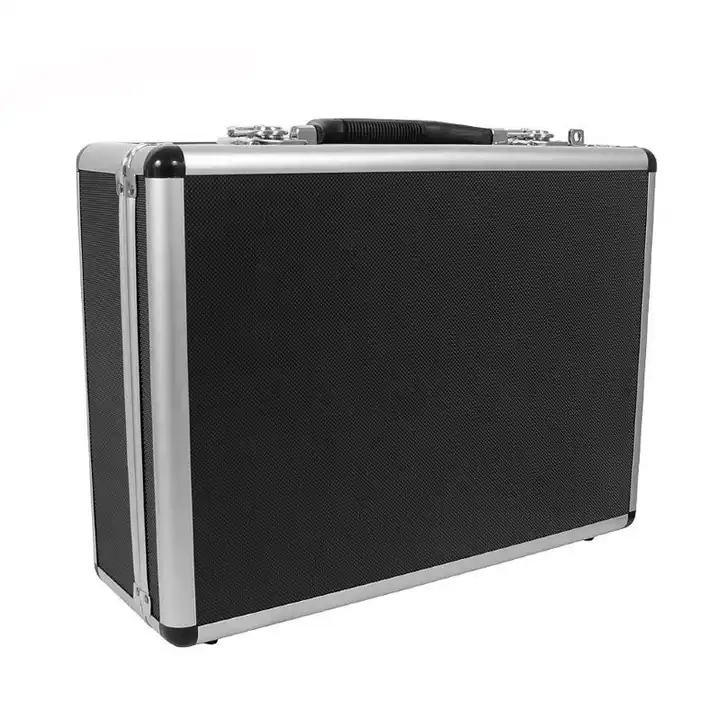 Custom Aluminum Hard Shell Case with Foam Safety Hinges Design Aluminum Hard Case Portable Aluminum Tool Case